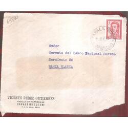 ARGENTINA  1963  SOBRE CIRCULADO  NUMERO  148W