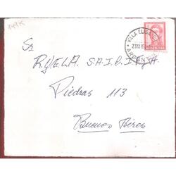 ARGENTINA  1964  SOBRE CIRCULADO  NUMERO   149K