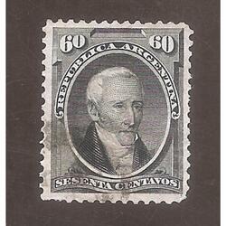ARGENTINA 1867(22) PROCERES NACIONALES: POSADAS  USADA