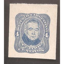 ARGENTINA 1880(FAJ3) PROCERES: AGUERO SELLO CORTADO DE FAJA3