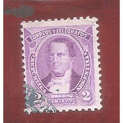 ARGENTINA 1889(76I) PROCERES: DERQUI, 11,5x12  VIOLETA  USAD