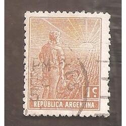 ARGENTINA 1911(168I) LABRADOR  SOL GRANDE  USADA