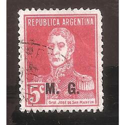 ARGENTINA 1923(301-194) SAN MARTIN SIN PUNTO  MINIST.: M.G.