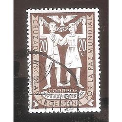 ARGENTINA 1947(493) CRUZADA ESCOLAR POR LA PAZ  USADA