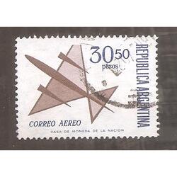 ARGENTINA 1965(A111)  DIBUJO DE UN AVION  USADA