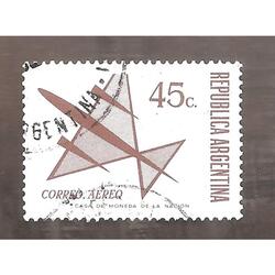 ARGENTINA 1971(A141)  DIBUJO DE UN AVION  USADA