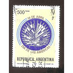 ARGENTINA 1980(1213)  DIA DE LAS AMERICAS  USADA