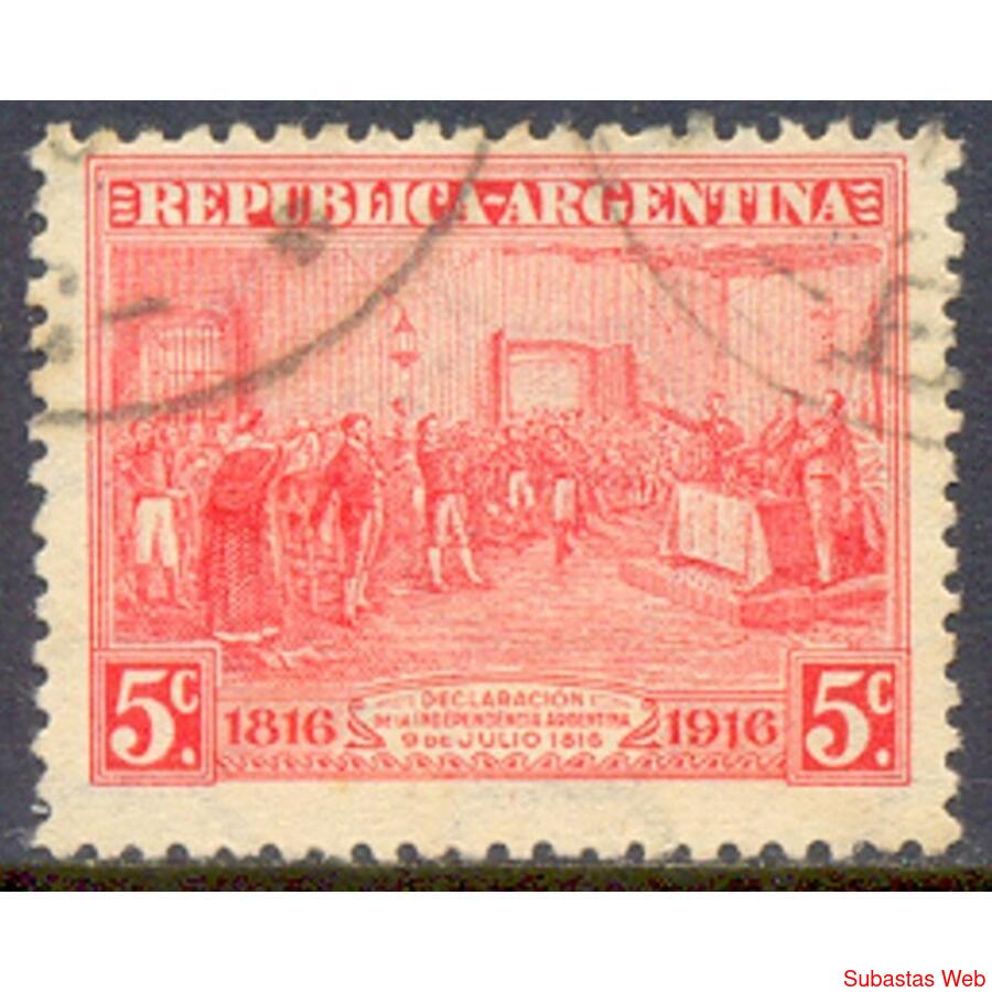 ARGENTINA GJ413 CON RARA FILIGRANA Hex HORIZONTALES U$12.00