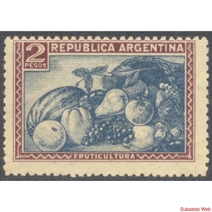 ARGENTINA GJ813 FRUTICULTURA. MINT SIN FILIGRANA U$35.00