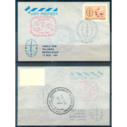 ARGENTINA TARJETA VUELO ESPECIAL POR PALOMA MENSAJERA. RARA!
