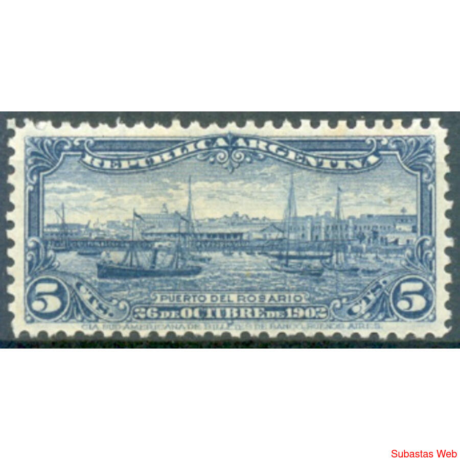 ARGENTINA GJ274 PUERTO DE ROSARIO D. 11 1/2 x 12 1/4. NUEVO.