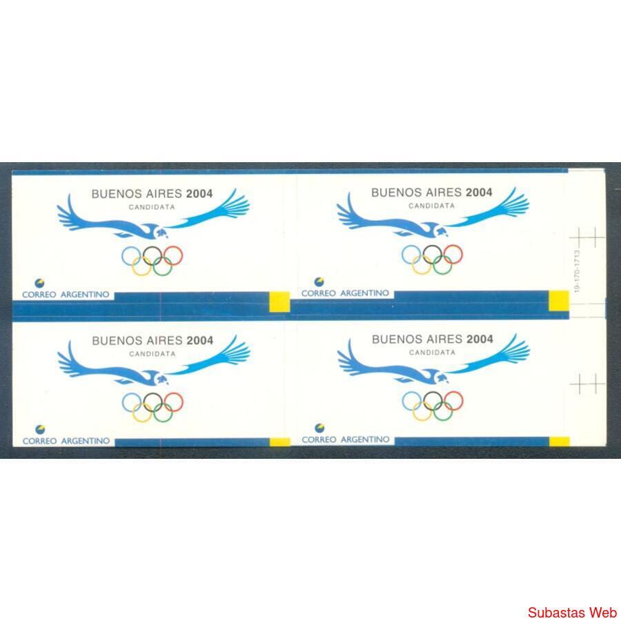 ARGENTINA VIÑETA JUEGOS OLÍMPICOS 2004 CUADRO MINT. ESCASO!!
