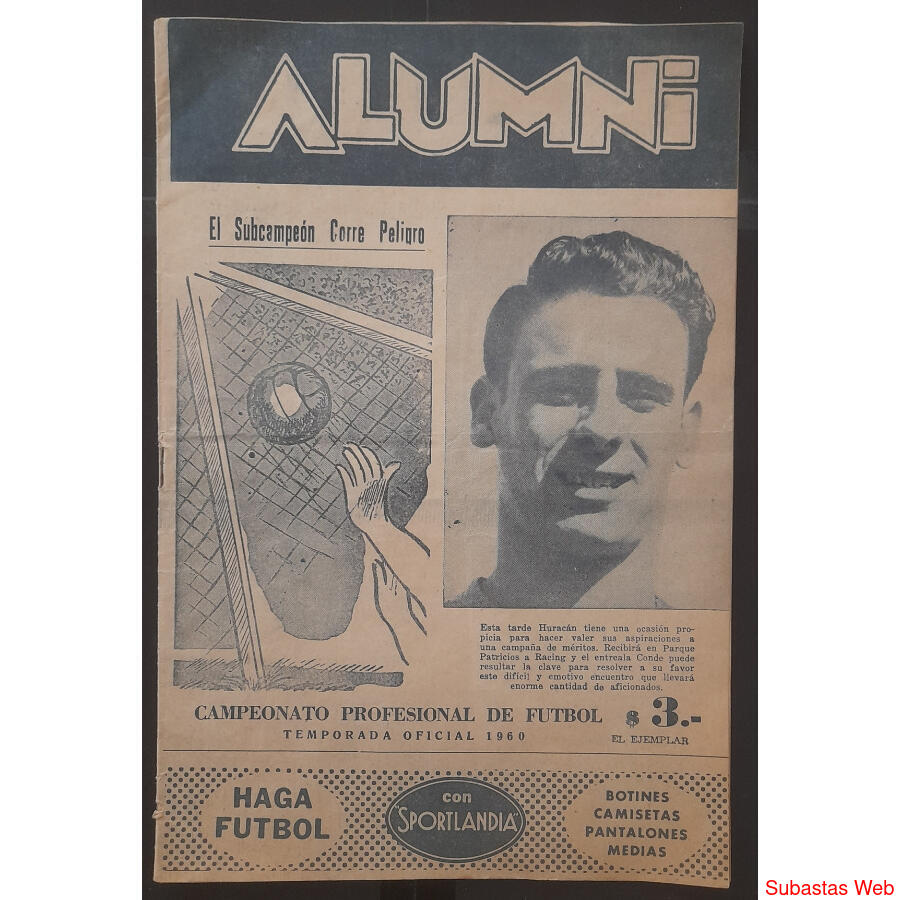 1960 ANTIGUA REVISTA DEPORTIVA ALUMNI COMPLETA e IMPECABLE!!