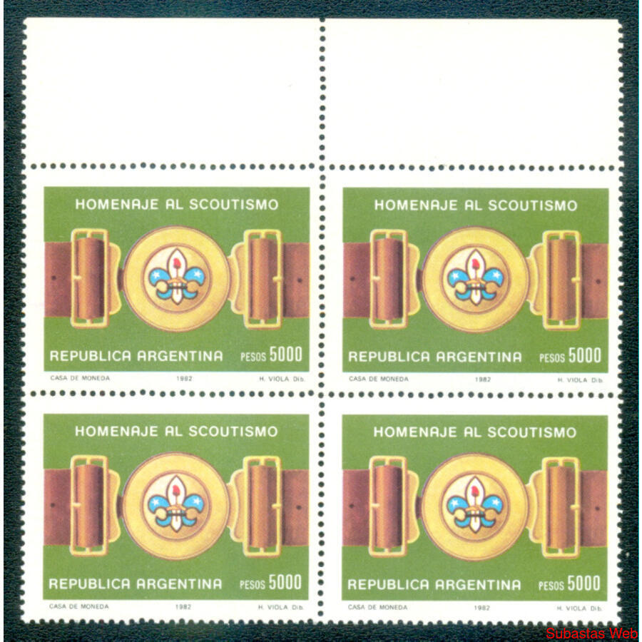ARGENTINA GJ2048 HOMENAJE AL SCOUTISMO CUADROS MINT