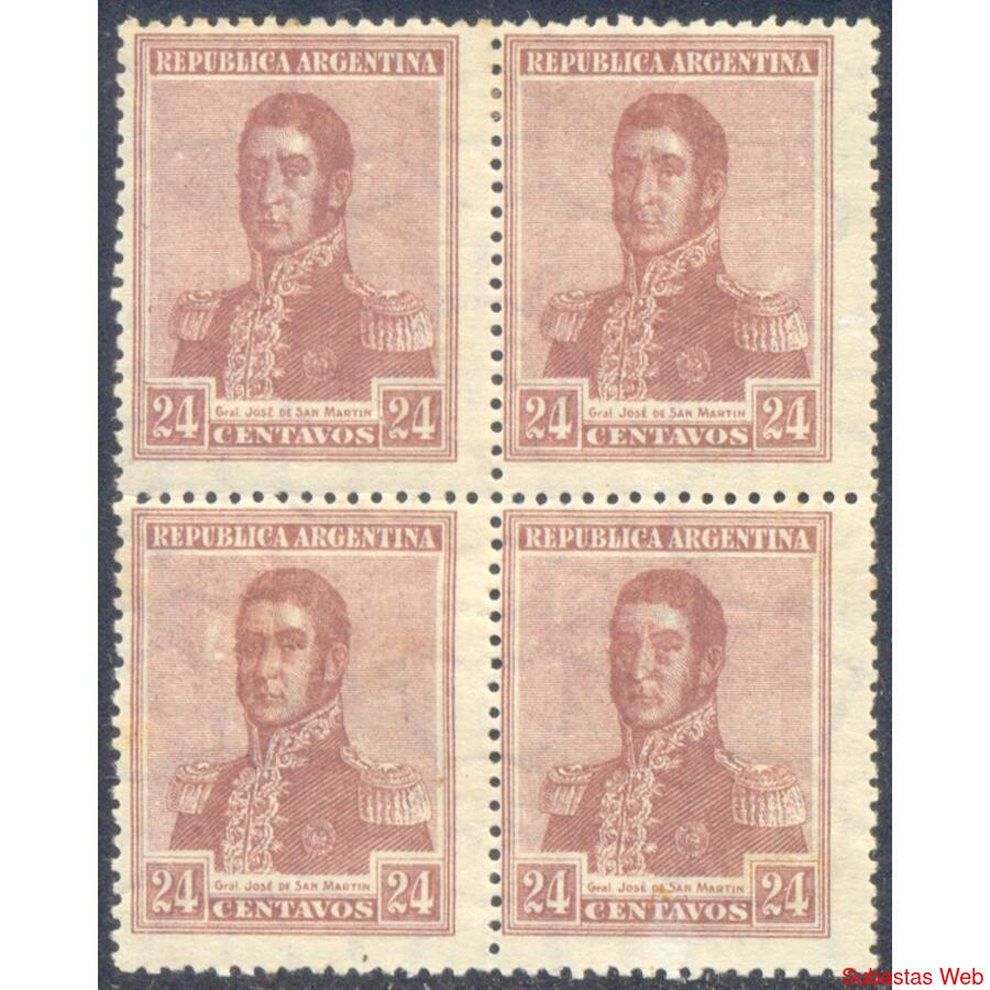 ARGENTINA GJ557 SAN MARTÍN CUADRO NUEVO FIL SOL RO. U$80,00