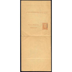 ARGENTINA FAJA POSTAL GJ FAJ72 SOBRECARGA MUESTRA. U$50,00