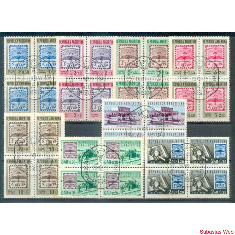 ARGENTINA GJ1093/1100 SERIE EFICON CUADRITOS PDE. U$ 26.00