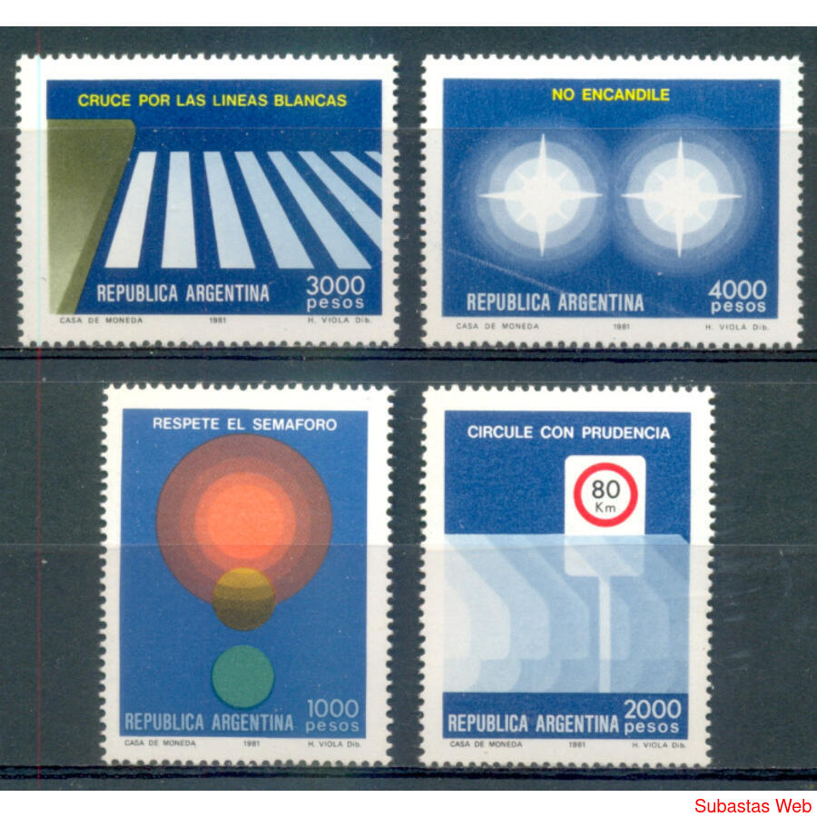 ARGENTINA GJ2010/ 2013 EDUCACIÓN VIAL. SERIE MINT U$5.00