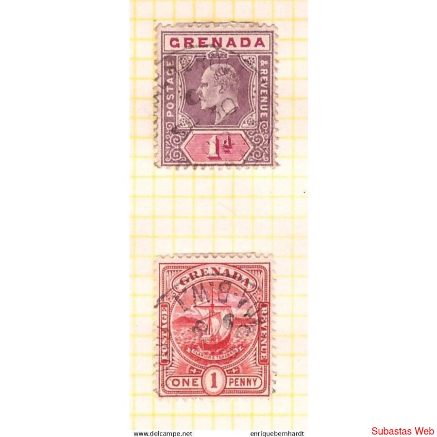 GRENADA // LOTE DE 2 SELLOS (1902 - 1906) // SCOTT 49 - 69
