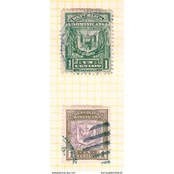 DOMINICAN REPUBLIC // LOTE DE 2 SELLOS (1885 - 1901)
