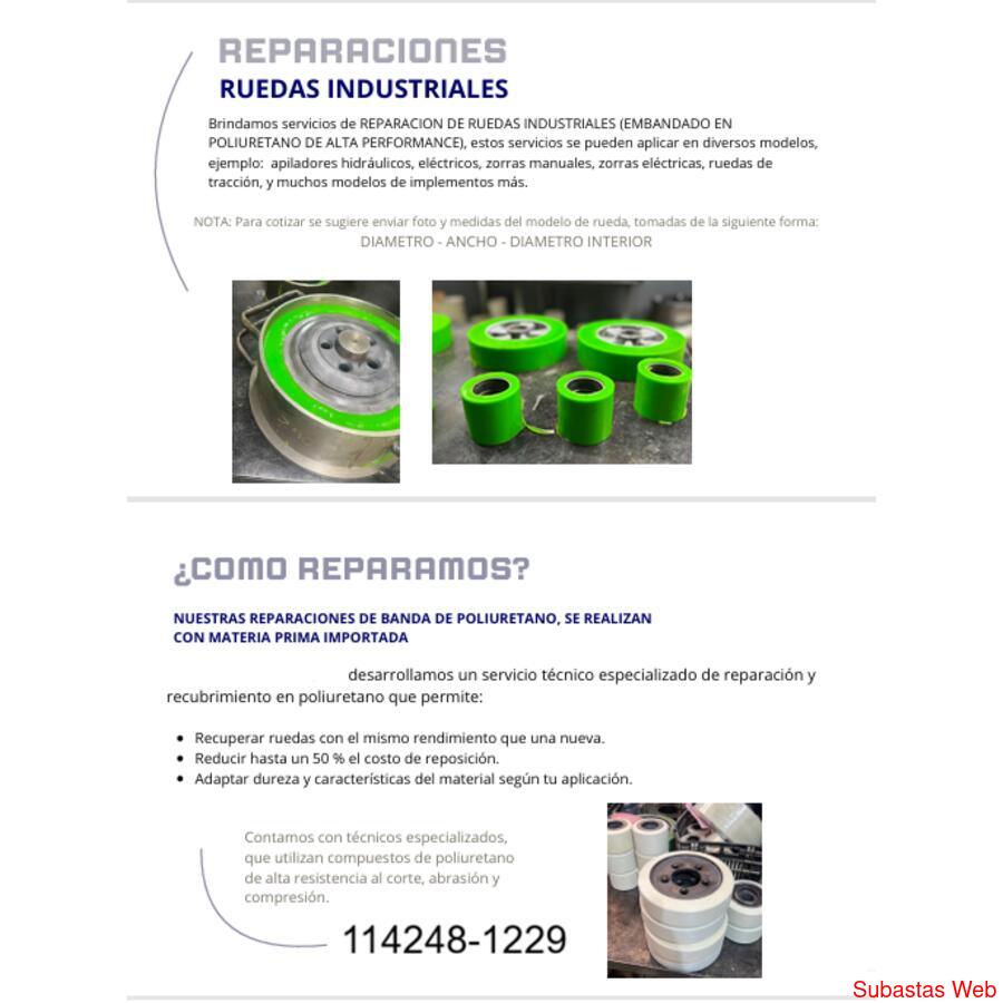 Fabrica de Poliuretanos vulcanizados en mazas Rodamarsa