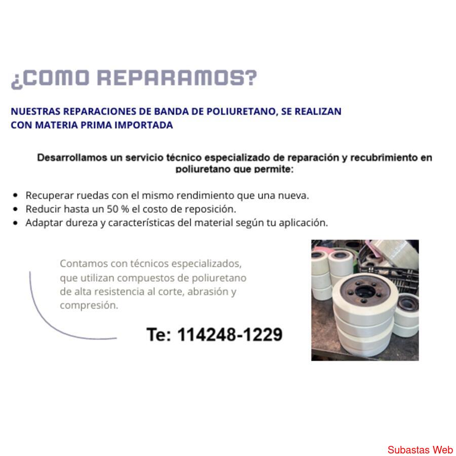 RECUBRIMIENTO en POLIURETANOS  IMPORTADO rodamarsa tires