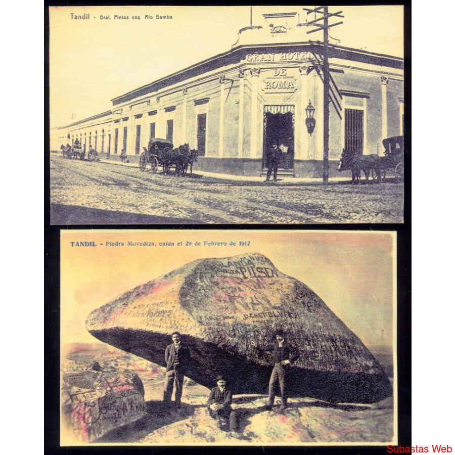 TANDIL 1912. 2 ANTIGUAS REPRODUCCIONES POSTALES. RAREZAS!!!!