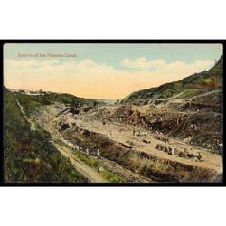 1900 FABULOSA POSTAL DE LA CONSTRUCCIÓN DEL CANAL DE PANAMÁ