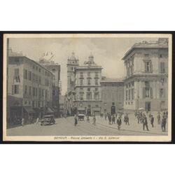 ITALIA. GENOVA. MUY ANTIGUA  POSTAL DE LA *PIAZZA UMBERTO I*