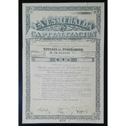 ARGENTINA. 1957 ACCIÓN AL PORTADOR **LA ESMERALDA S. A.**