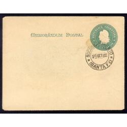 ARGENTINA ENTERO *MEMORANDUM* Mat PUERTO. GJSZC11 $10,00