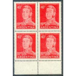 ARGENTINA GJ1040a CUADRO MINT PAPEL GOFRADO RAYADO U$40.00