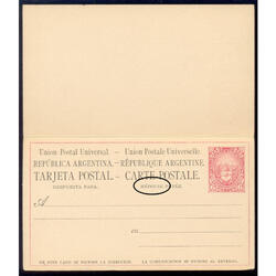 ARGENTINA GJTAR-4 TARJETA CON RESPUESTA PAGA y ERROR U$10.00