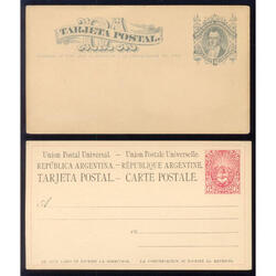 ARGENTINA 1878/ 79 ENTEROS GJTAR1 + GJTAR3 MINT, LUJO U$8.00